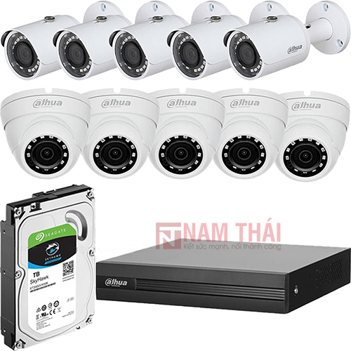 Lắp đặt trọn bộ 10 camera giám sát 1.0M Dahua - nam thái