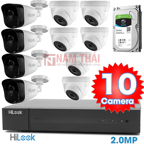 Lắp đặt trọn bộ 10 camera giám sát 2.0MP HiLook - nam thái