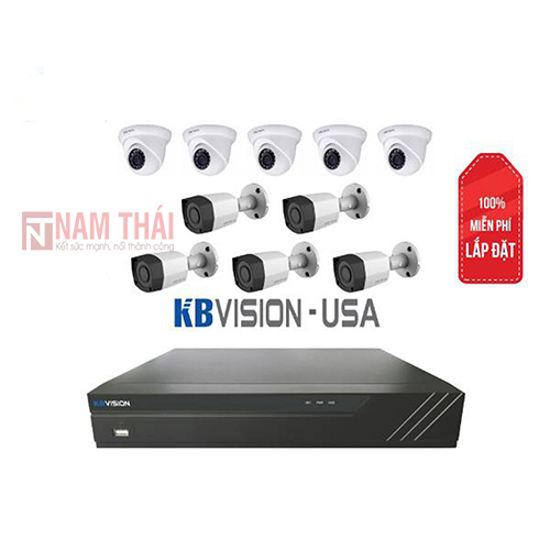 Lắp đặt trọn bộ 10 camera giám sát 2.0M Kbvision - nam thái