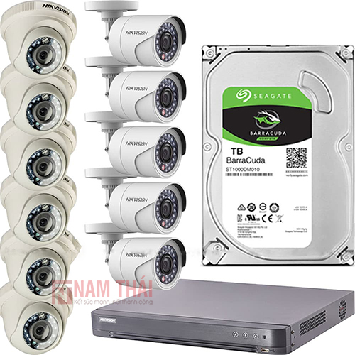 Lắp đặt trọn bộ 11 camera giám sát 1.0MP Hikvision - nam thái