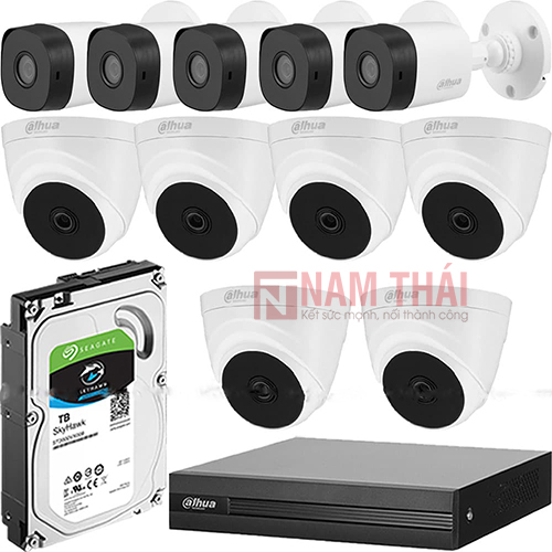 Lắp đặt trọn bộ 11 camera giám sát 2.0M Dahua - nam thái