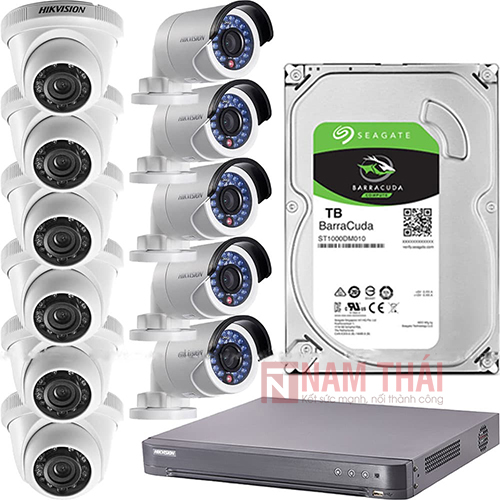 Lắp đặt trọn bộ 11 camera giám sát 2.0MP Hikvision - nam thái