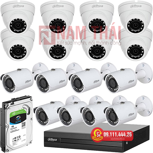 Lắp đặt trọn bộ 16 camera giám sát 1.0M Dahua - nam thái