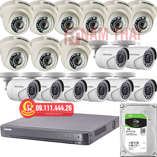 Lắp đặt trọn bộ 17 camera giám sát 1.0M Hikvision - nam thái