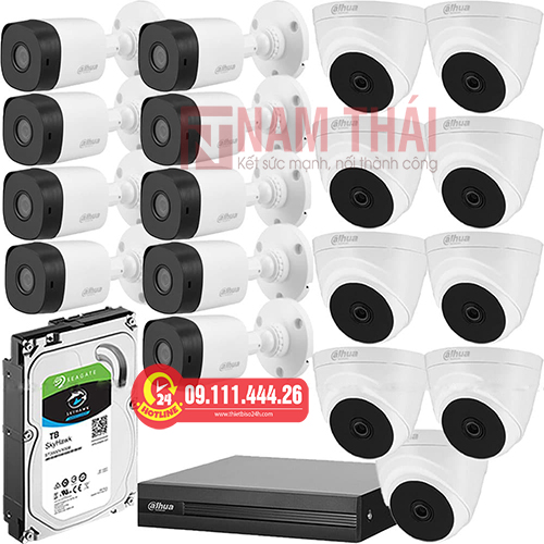 Lắp đặt trọn bộ 18 camera giám sát 2.0M Dahua - nam thái