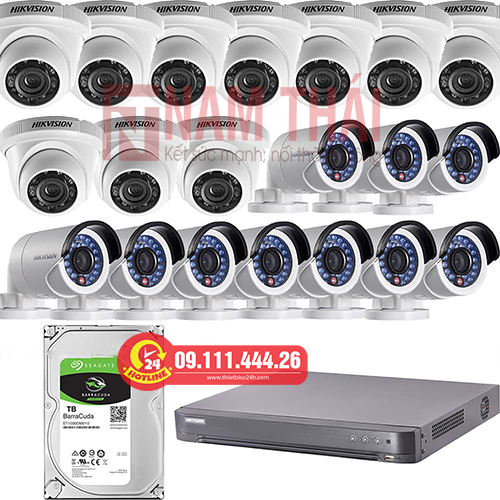 Lắp đặt trọn bộ 20 camera giám sát 2.0M Hikvision - nam thái