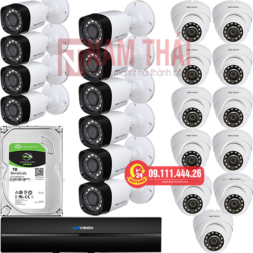 Lắp đặt trọn bộ 21 camera giám sát 1.0M Kbvision - nam thái