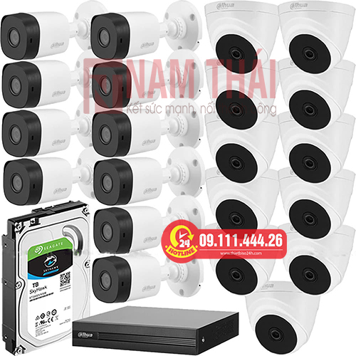 Lắp đặt trọn bộ 21 camera giám sát 2.0M Dahua - nam thái