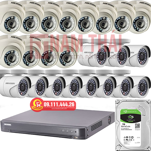 Lắp đặt trọn bộ 23 camera giám sát 1.0M Hikvision - nam thái