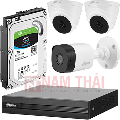 Lắp đặt trọn bộ 3 camera quan sát 2.0MP Dahua - nam thái