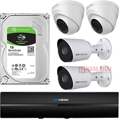 Lắp đặt trọn bộ 4 camera giám sát 2.0MP KBvision - nam thái