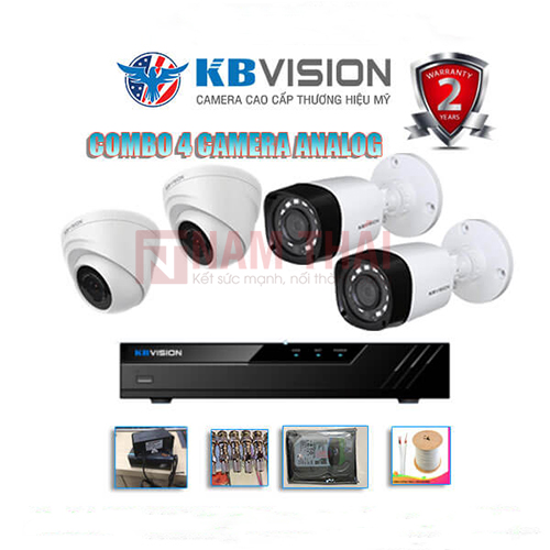 Lắp đặt trọn bộ 4 camera giám sát 4.0MP KBvision - nam thái