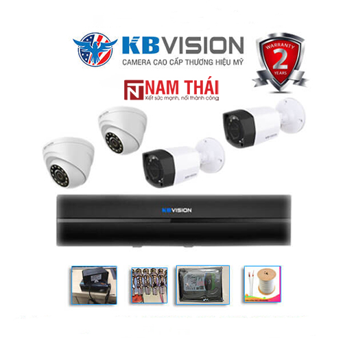 Lắp đặt trọn bộ 4 camera IP giám sát 1.0MP KBvision - nam thái