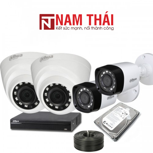 Lắp đặt trọn bộ 4 camera IP giám sát 2.0MP Dahua - nam thái