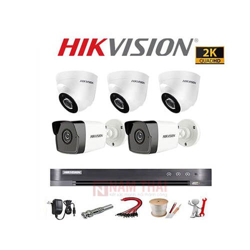 Lắp đặt trọn bộ 5 camera giám sát 5.0MP siêu nét Hikvision - nam thái