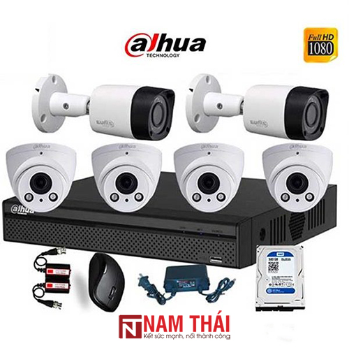 Lắp đặt trọn bộ 6 camera IP giám sát 2.0MP Dahua - nam thái