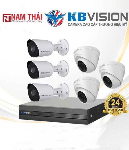 Lắp đặt trọn bộ 6 camera IP giám sát 2.0MP KBvision - nam thái