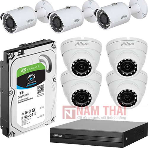 Lắp đặt trọn bộ 7 camera giám sát 1.0MP Dahua - nam thái