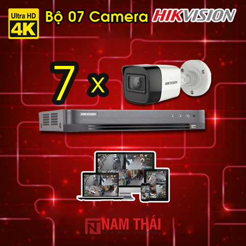 Lắp đặt trọn bộ 7 camera giám sát 8.0MP (4K) siêu nét Hikvision - nam thái