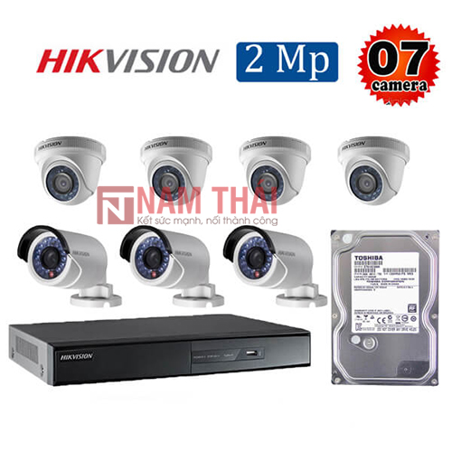 Lắp Đặt Trọn Bộ 7 Camera IP Giám Sát 2.0M Hikvision - nam thái