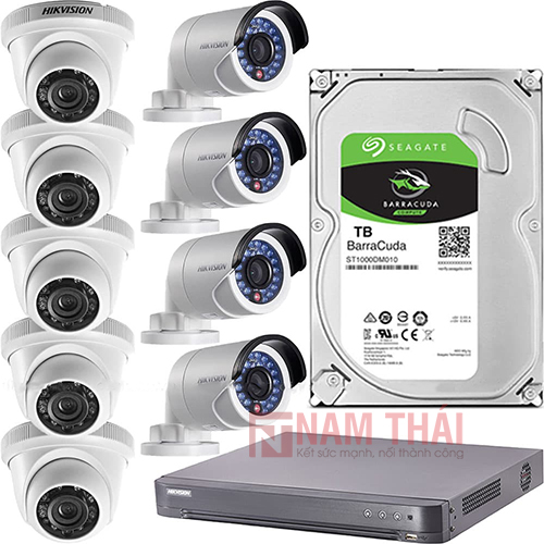 Lắp đặt trọn bộ 9 camera giám sát 2.0MP Hikvision - nam thái