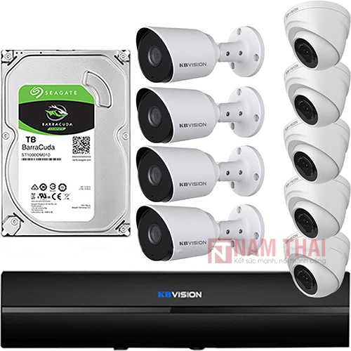 Lắp đặt trọn bộ 9 camera giám sát 2.0MP Kbvision - nam thái