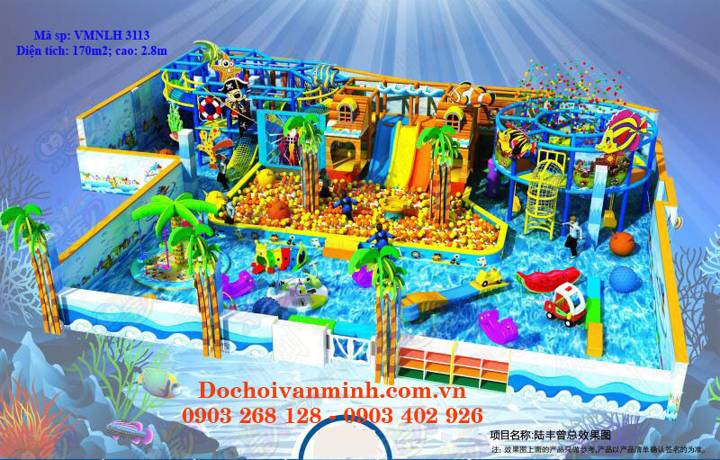 Nhà liên hoàn với đủ các loại đồ chơi hiện đại