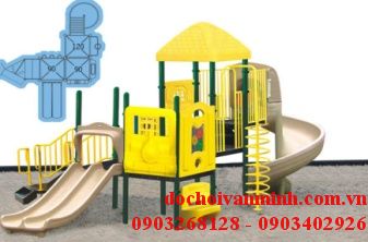 Cầu trượt xoắn ngoài trời