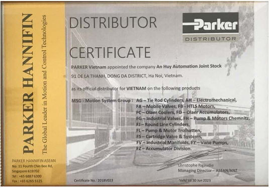 Chứng nhận Parker