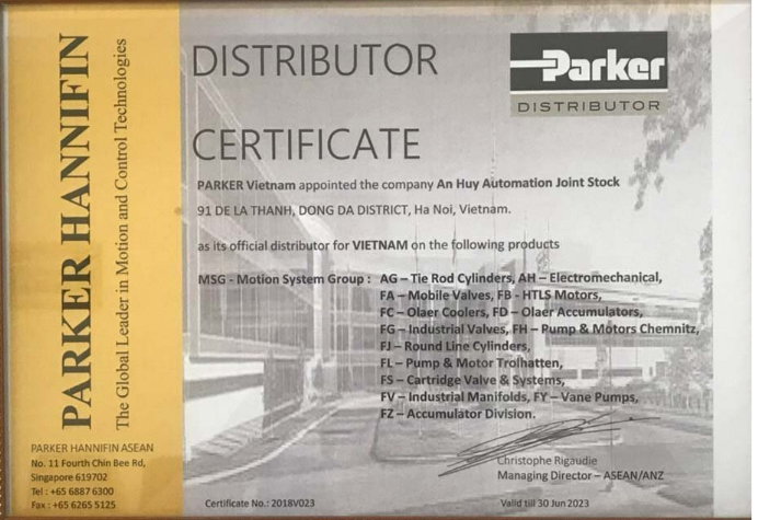 Chứng nhận Parker