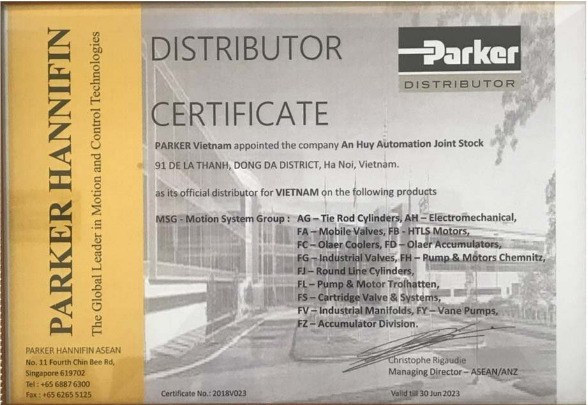 Chứng nhận Parker