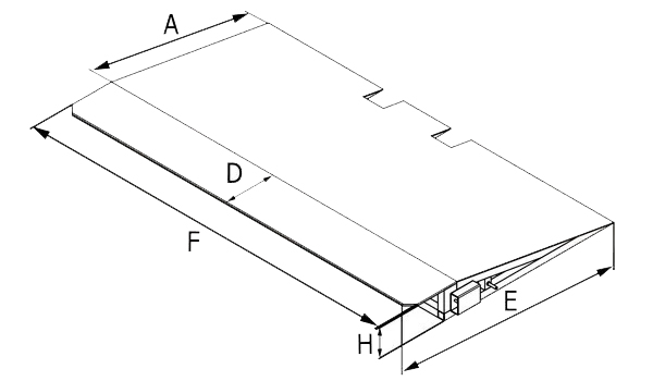Bản vẽ kích thước sàn dẫn vào container cho xe nâng