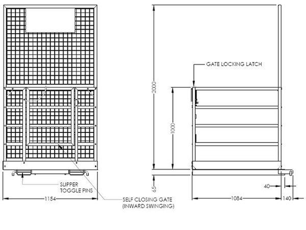 Bản vẽ lồng đứng xe nâng hàng
