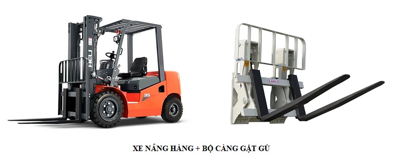 Xe nâng hàng lắp bộ càng nâng gật gù