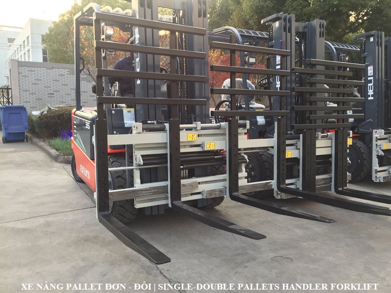 Xe nâng pallet đơn - đôi Single-double pallet handler forklift