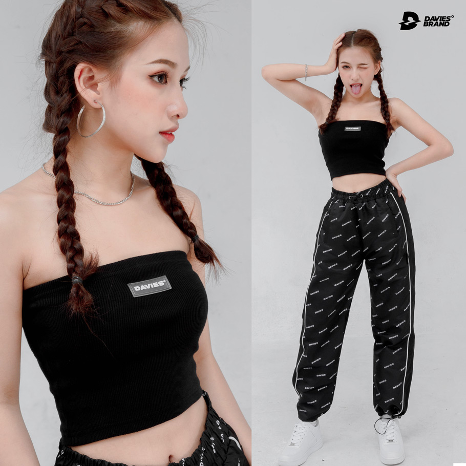 áo ống đen bó local brand davies.