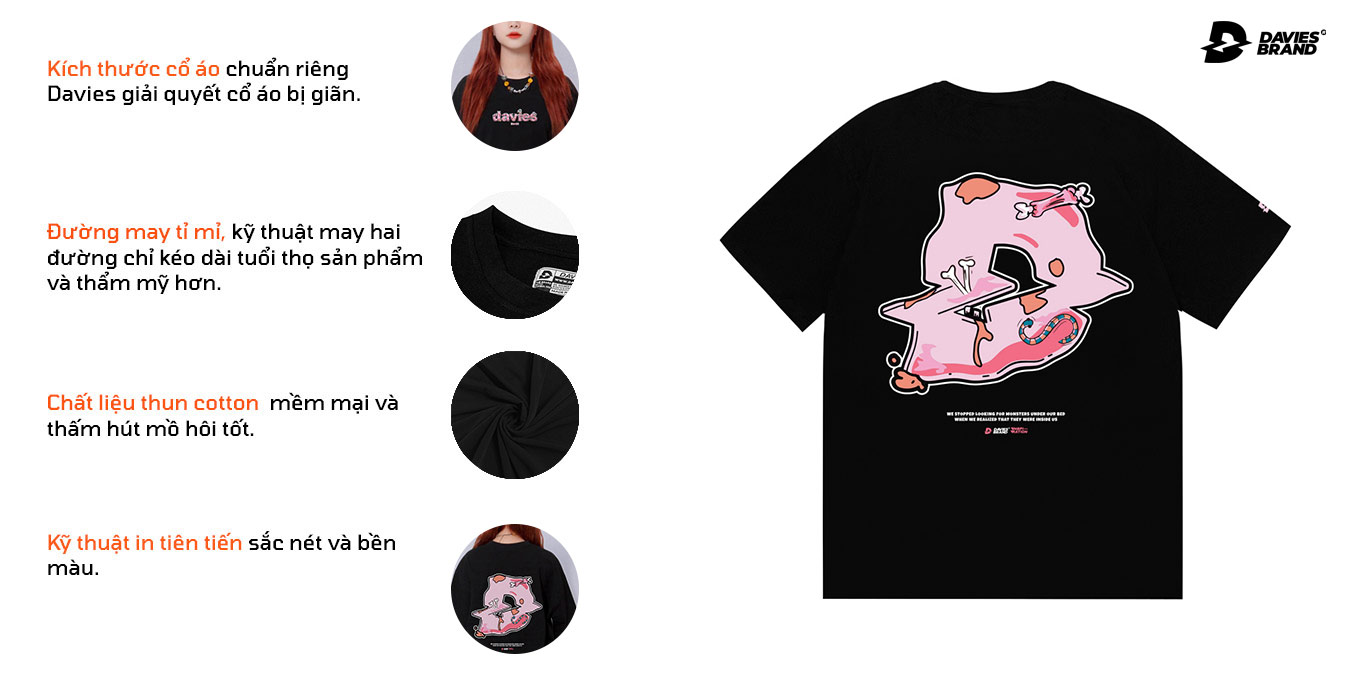 áo phông nữ rộng màu đen