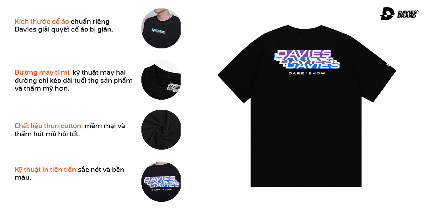 áo thun nam form rộng tay lỡ đen