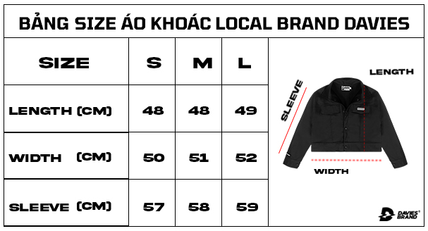 size áo khoác local brand