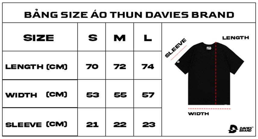 size chuẩn áo thun loacl brand 