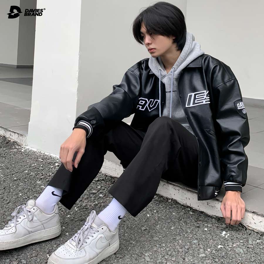 áo khoác bòng chày nam local brand davies varsity jacket