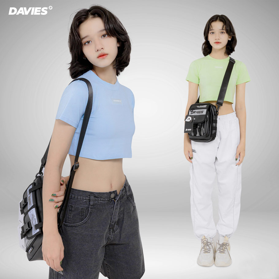 áo thun croptop nữ ôm local brand Davies