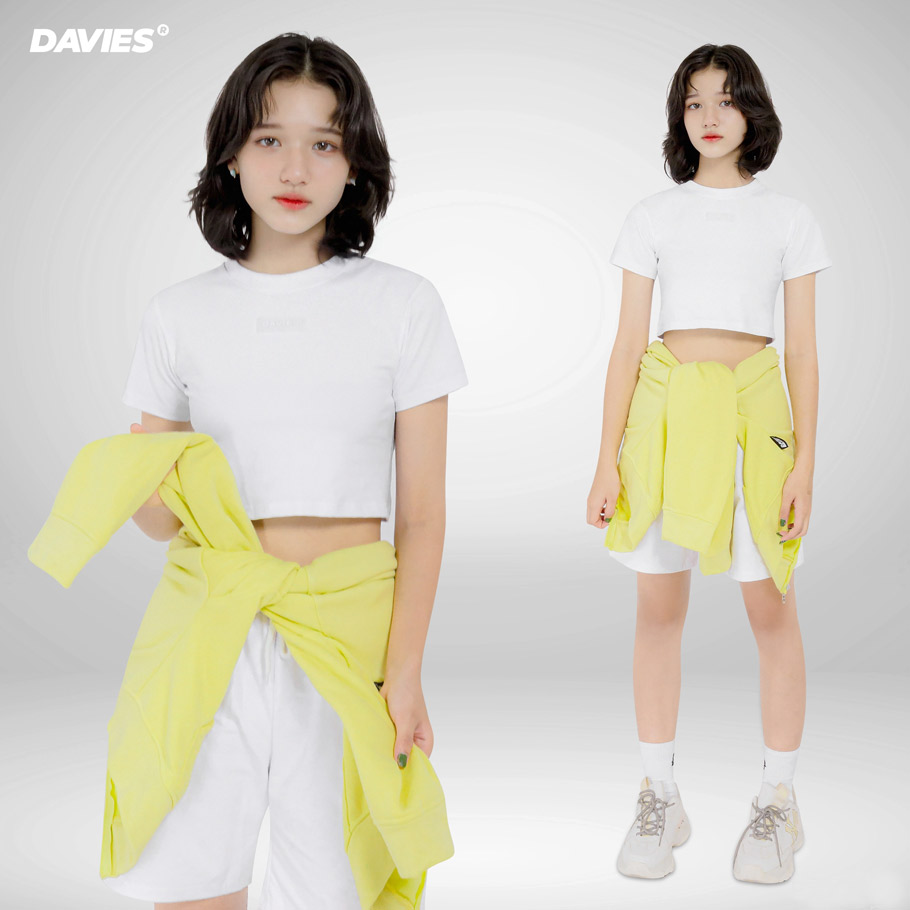 áo thun croptop nữ ôm local brand Davies