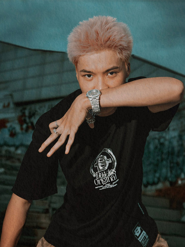 Áo thun local brand nam nữ form rộng màu đen Davies