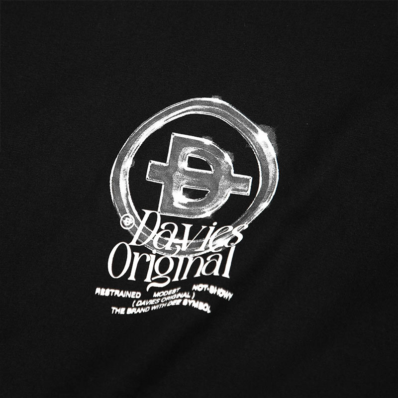 Áo thun local brand nam nữ form rộng màu đen Davies