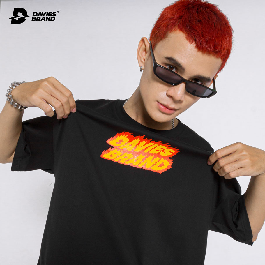 áo thun nam form rộng tay lỡ đen