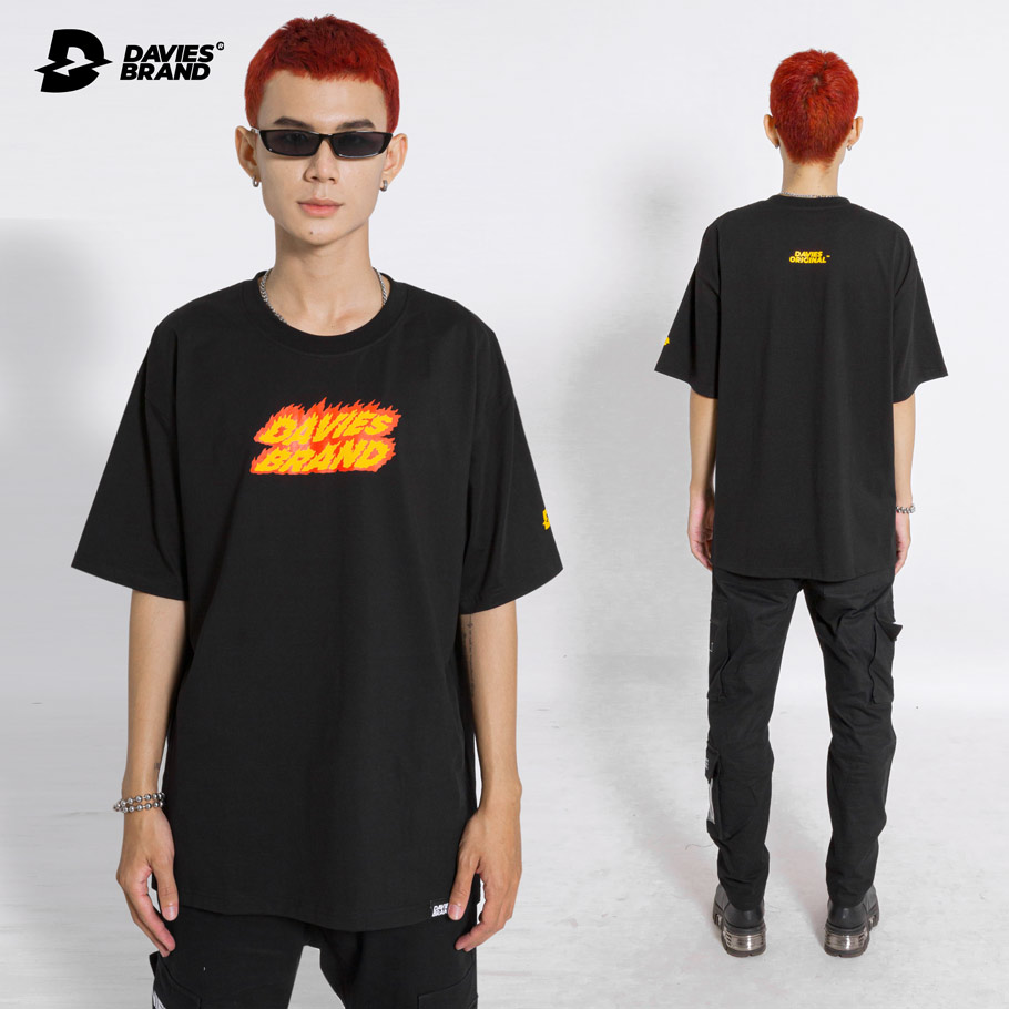 áo thun nam form rộng tay lỡ đen