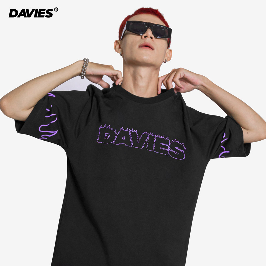 áo thun nam form rộng tay lỡ màu đen