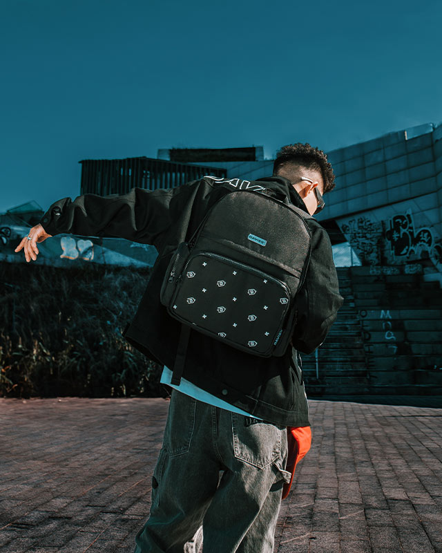 Balo local brand đi học màu đen hoạ tiết đẹp Special Backpack