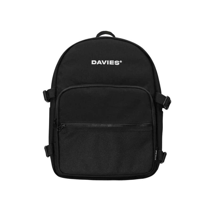 balo đi học local brand Davies Full Black Mini Original Backpack
